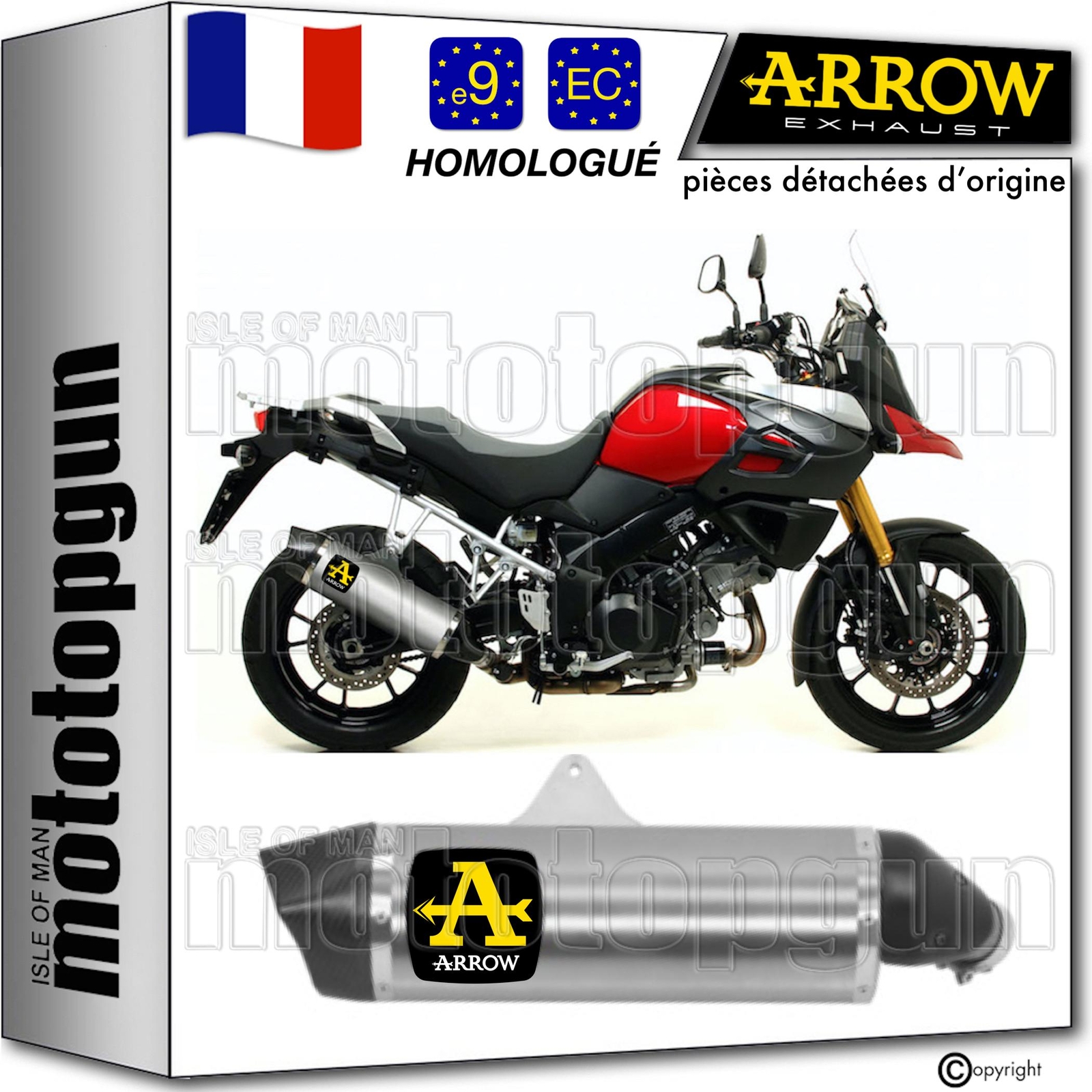 Pot echappement Arrow Maxi Race-Tech pour Suzuki V-Strom 1000 2019