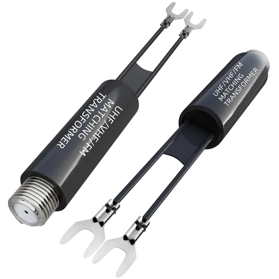 UHF VHF FM 75-300 Ohm TV Antenna Matching Transformer Coaxial Cable Adapter - Image 4 of 4