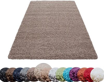 Moderner großer kleiner weicher Shaggy Antirutsch Teppich Schlafzimmerteppich Läufer Wohnzimmer
