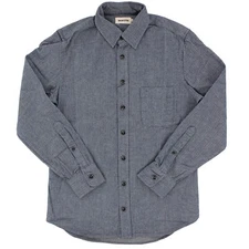 Taylor Stitch Men's Mechanic Shirt Slate Herringbone Button Up 100% Cotton $125