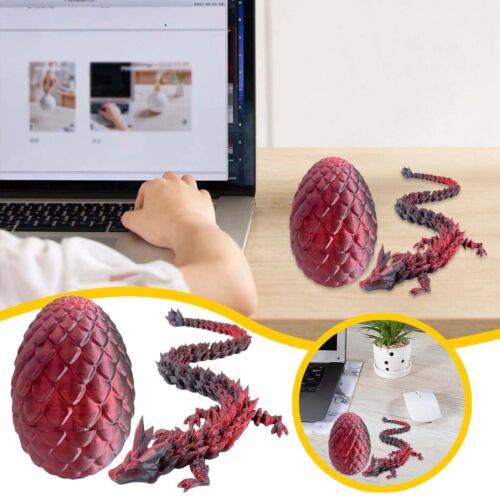 3D Printed Dragon Egg, Mystery Crystal Dragon Easter Egg Toys Surprise For Kids