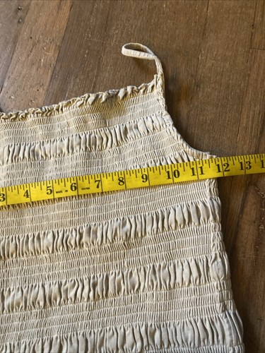 Womens H&M Scrunch Tank Size Small Tan Fitted Stretch - Picture 3 of 5