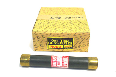 BOX OF 10 NEW BUSSMANN NOS-3 FUSES NOS3