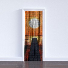 Bambusvorhang Türvorhang Dekovorhang Balkonvorhang Perlenvorhang Sonnenuntergang