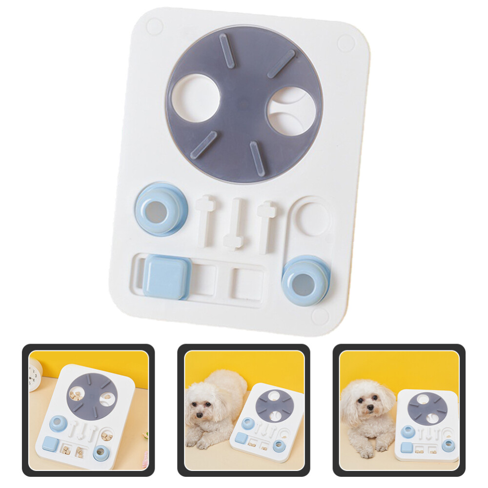 Feeder Pet Slow Food Plate Instrument Panel Shape Bowl Eating Dog