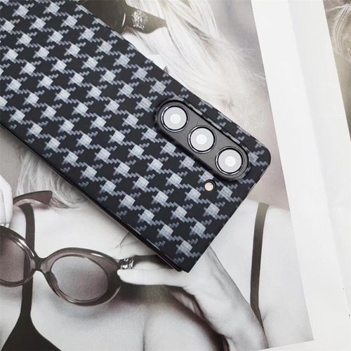 Genuine Carbon Fiber Case for Samsung Galaxy Z Fold 5 4 3 Thousand Bird Cover - Picture 11 of 13