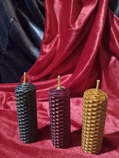 A set of beeswax. 3 ritual candles for the magical purification of the genus