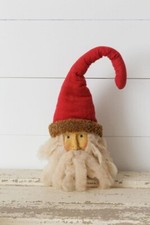 CHRISTMAS VINTAGE STYLE PRIMITIVE SANTA FACE - WEIGHTED