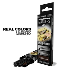 AK Interactive REAL COLORS MARKERS -CHIPPING -Set (3pcs) #RCM105