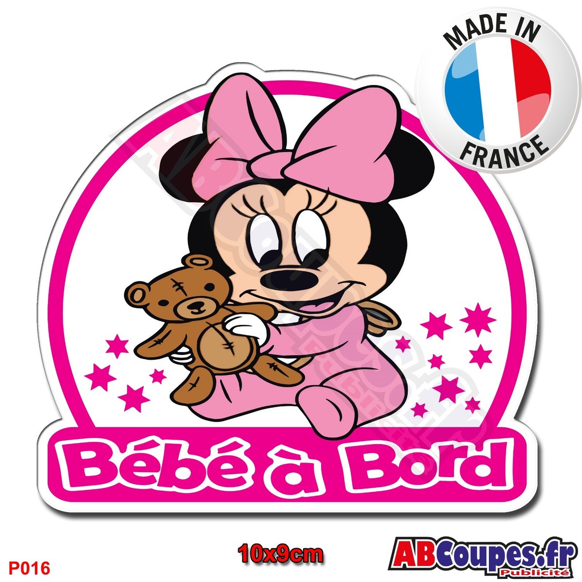 FFrae Sticker Voiture Bebe A Bord Pika 13x18c Vinyle Haute Qualité, Bébé à Bord, Autocollant