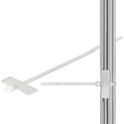 100x Kabelbinder mit Beschriftungsfeld 100 x 2,5 mm Transparent Weiss