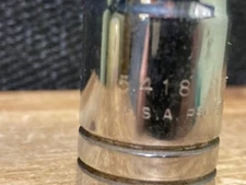 Proto 5418 9/16" Chrome Socket, 1/2" Dr,  12 Pt, USA, VG