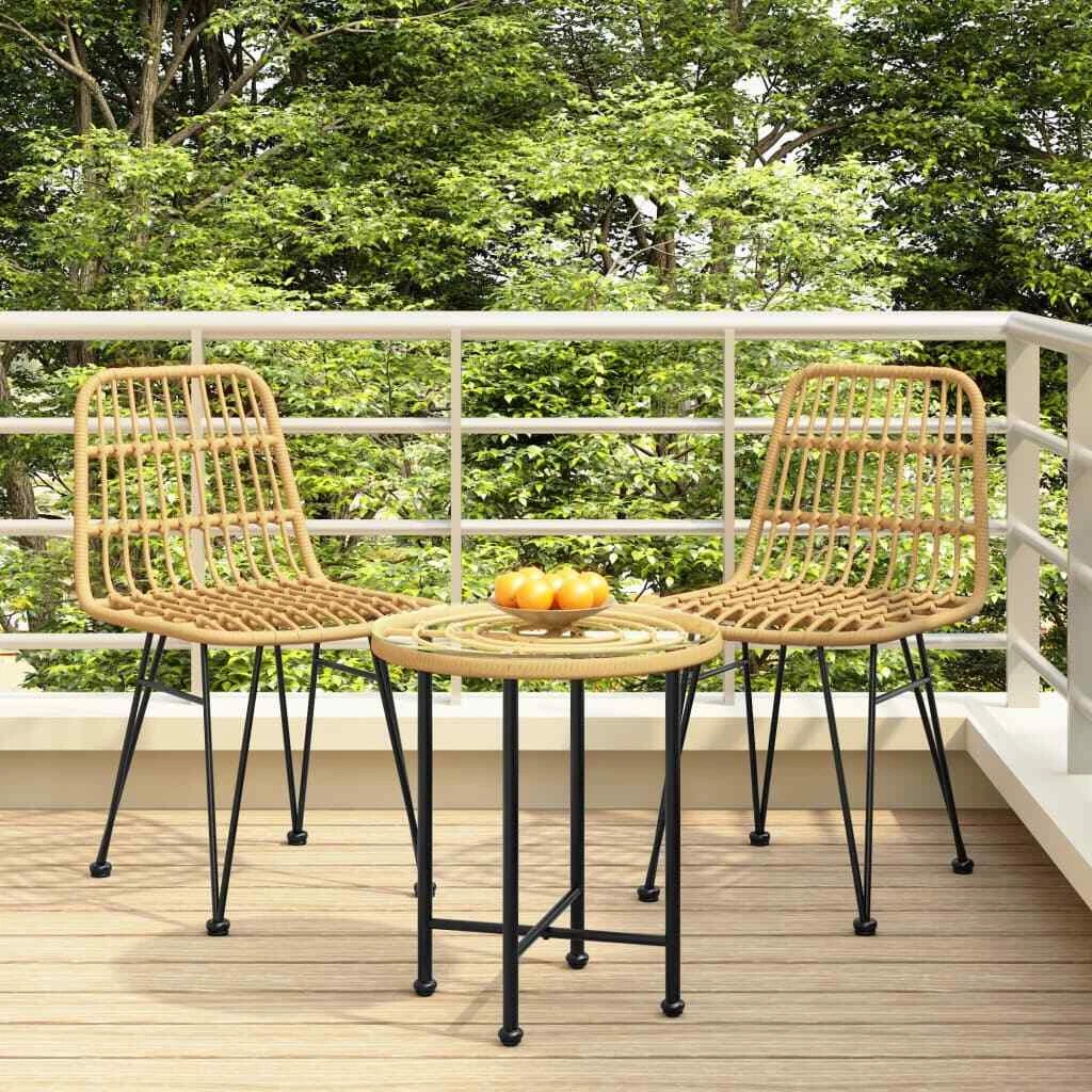 Rattan look dining sale chairs