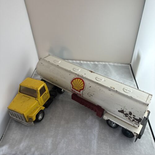 ERTL SHELL OIL TANKER SEMI TRACTOR/Truck TRAILER (1738) 19 Inches Rare! Vintage