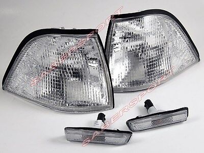 1992-1999 BMW 3-Series E36 Coupe Convertible Clear Corner Signal Lights 1 Pair