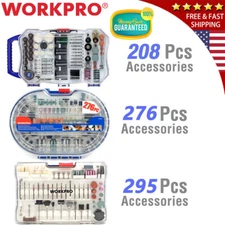 WORKPRO 208PC/295PC/276PC Dremel Rotary Tool Accessory Kit Grinding Sanding Sets