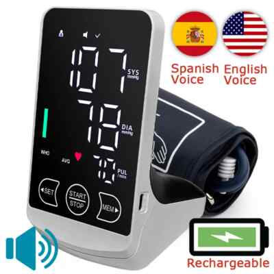 #ad Arm Blood Pressure Monitor Digital Screen Tensiometer English Spanish Voice New $43.02