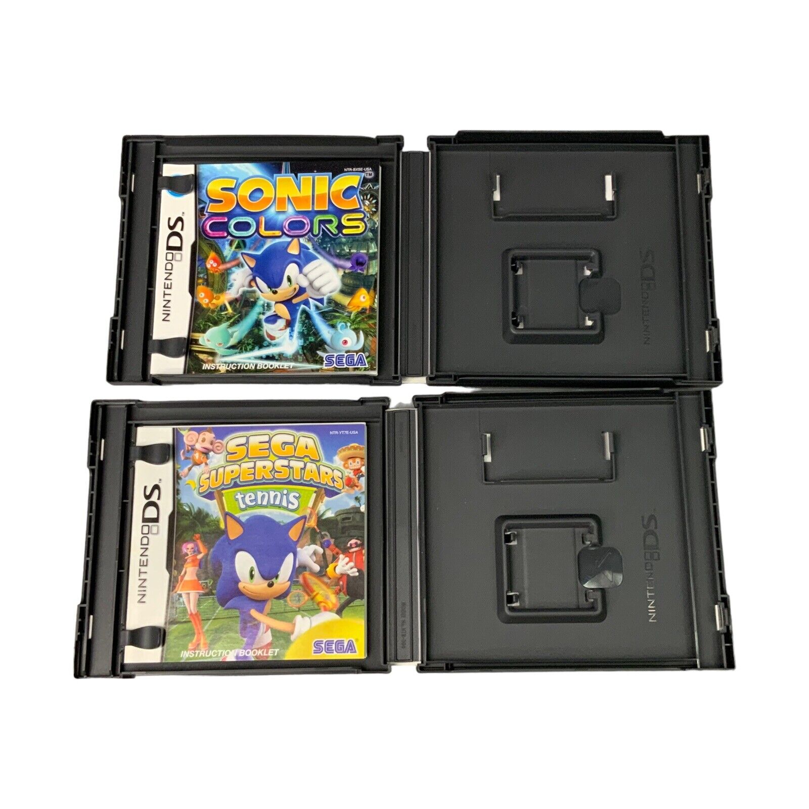 Sonic Colors Nintendo DS Sega Superstars Tennis Case & Manual ONLY 