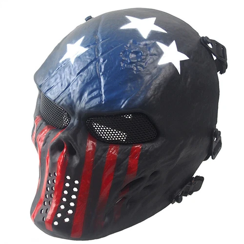 Equipo táctico Airsoft Paintball cara completa combate cráneo juego máscara proteger exterior - Imagen 15 de 30