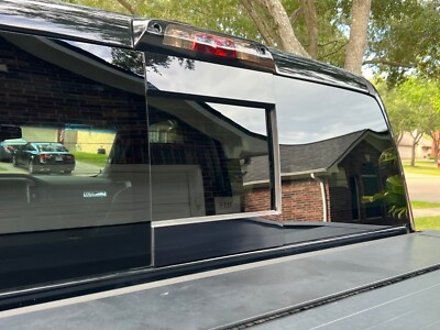 #ad **2014 2018 Gloss Black Silverado Sierra Rear Sliding Window Trim** $80.00