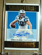 2018 Greg Olsen Panini Donruss Blue Signature Marks Autograph /25 MINT 🔥🔥🔥