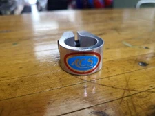 BMX BICYCLE ACS SEAT POST CLAMP SILVER NOS VINTAGE OLD SCHOOL