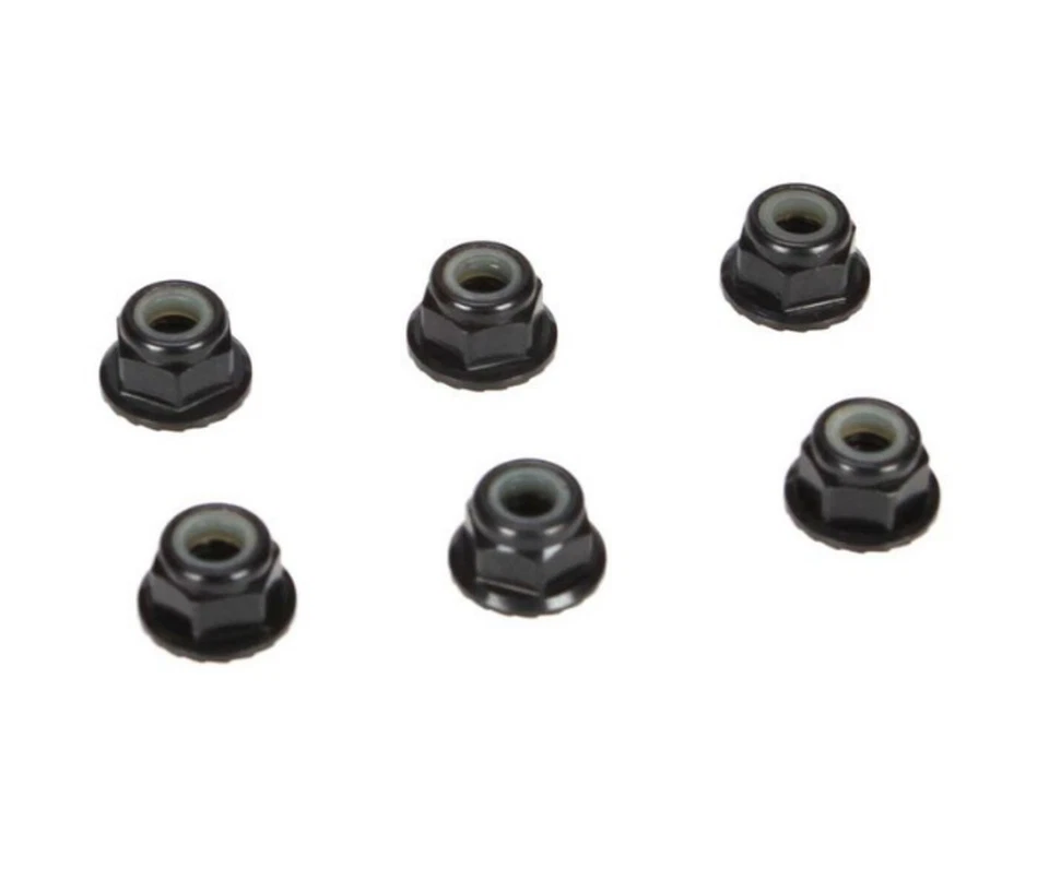 Aluminum Alloy M4 Lock Nuts 4mm 6Pcs Fits For LOSI 1/10 22S 2WD Rc car TLR336001 - Image 2 of 4