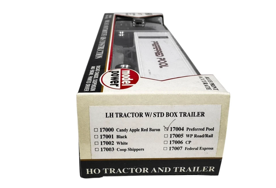 #17004 Model Power HO 1/87 Preferred Pool Semi Truck Tractor w/STD Box Trailer - Image 2 of 3