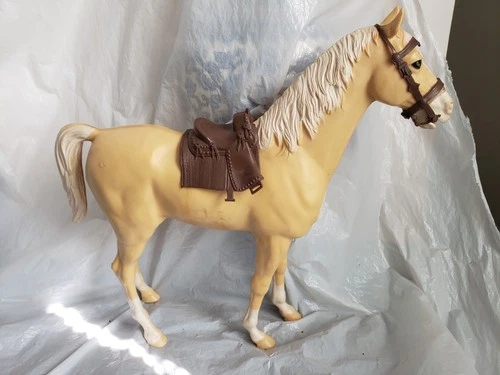 Vintage Johnny West Thunderbolt Palomino Horse Action Figure 1960s Marx