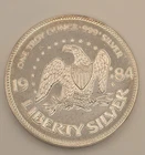 1984 A-Mark 1 oz .999 Fine Silver Round - Vintage Liberty Eagle & Bell