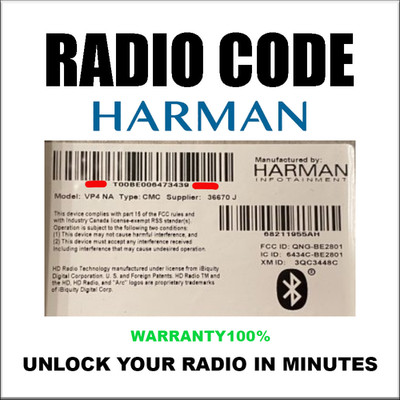 カーオーディオ CODE PHANTOM TV ACTIVE Multi ANTI-THEFT HARMAN RADIO CODE SERIES UCONNECT 8.4 VP4 G STEREO