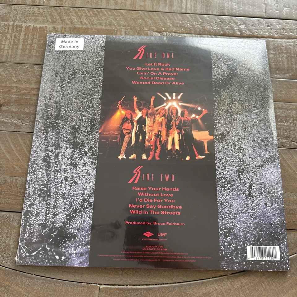 Rare Bon Jovi Slippery When Wet WATER FILLED LP New & Sealed Liquid Vinyl - Image 3 of 3