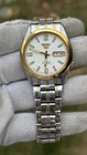 Vintage Seiko 5 Automatic White Dial Two-Tone Men's Watch - All Original