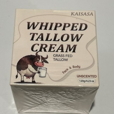 KAISASA Whipped Tallow Cream Unscented 120g Face Body Moisturizer Daily Use