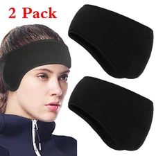 2 Pack Ear Warmer WInter Head Band Polar Fleece Ear Muff Unisex Headbands Lot