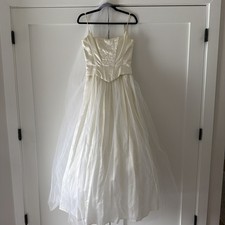 NWT Vtg Jessica McClintock Ivory Corset Rhinestones  Tulle Dress Size 5/6