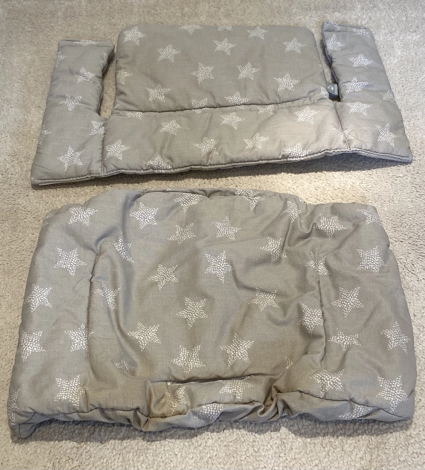 Stokke Tripp Trapp Cushion Set- Grey With White Stars - Good Condition