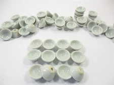 10 x15 mm. White Round Bowls Dollhouse Miniatures Ceramic Supply Food 10879