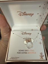 Disney Minnie Mouse Bowtiful Necklace-Silver Plated New