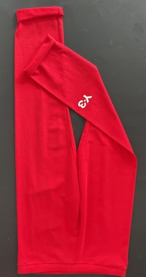 DESIGNER YOHJI YAMAMOTO Y-3 RED LEGGING 6 YEAR (116)  COTTON BLEND NWT