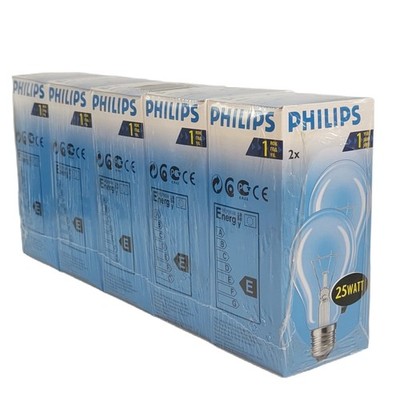 10x Philips 25W E27 klar ES A55 Glühlampe Glühbirne dimmbar KEIN LED 220lm NEU 