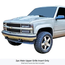 For Chevy Tahoe 95-99 APG 2-Pc Black 8x6 mm Horizontal Billet Main Grille