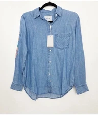 Rails Medallion Embroidered Chambray Shirt XS