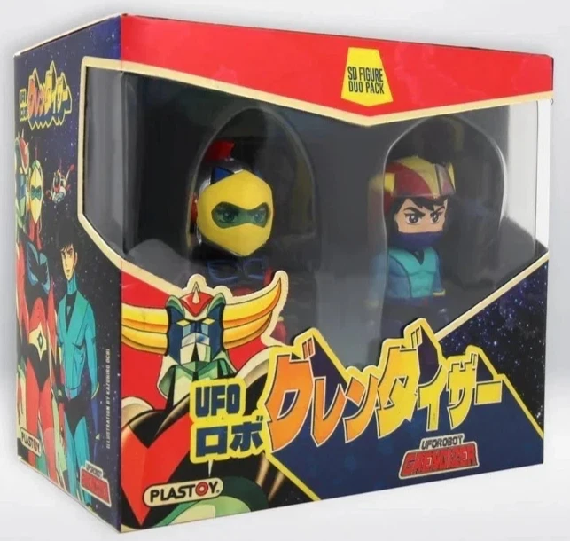 Pack duo figurines Grendizer Goldrake Alcor Actarus - Plastoy
