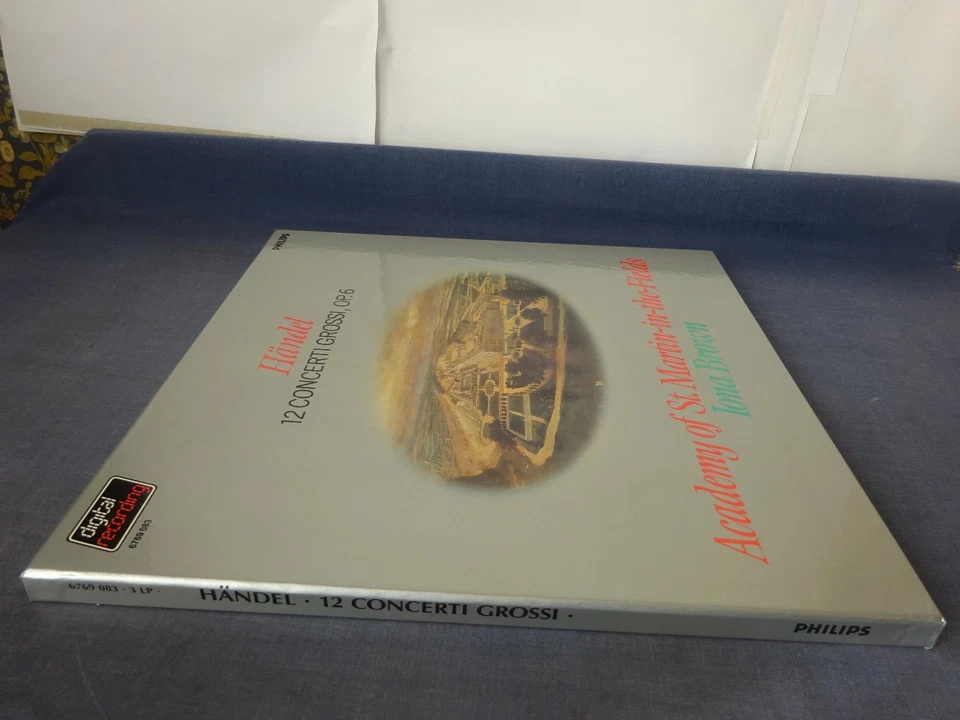 NM HANDEL - 12 CONCERTI GROSSI OP.6 3LP BOX, ASMF, Iona Brown, PHILIPS 6769 083 - Image 3 of 4