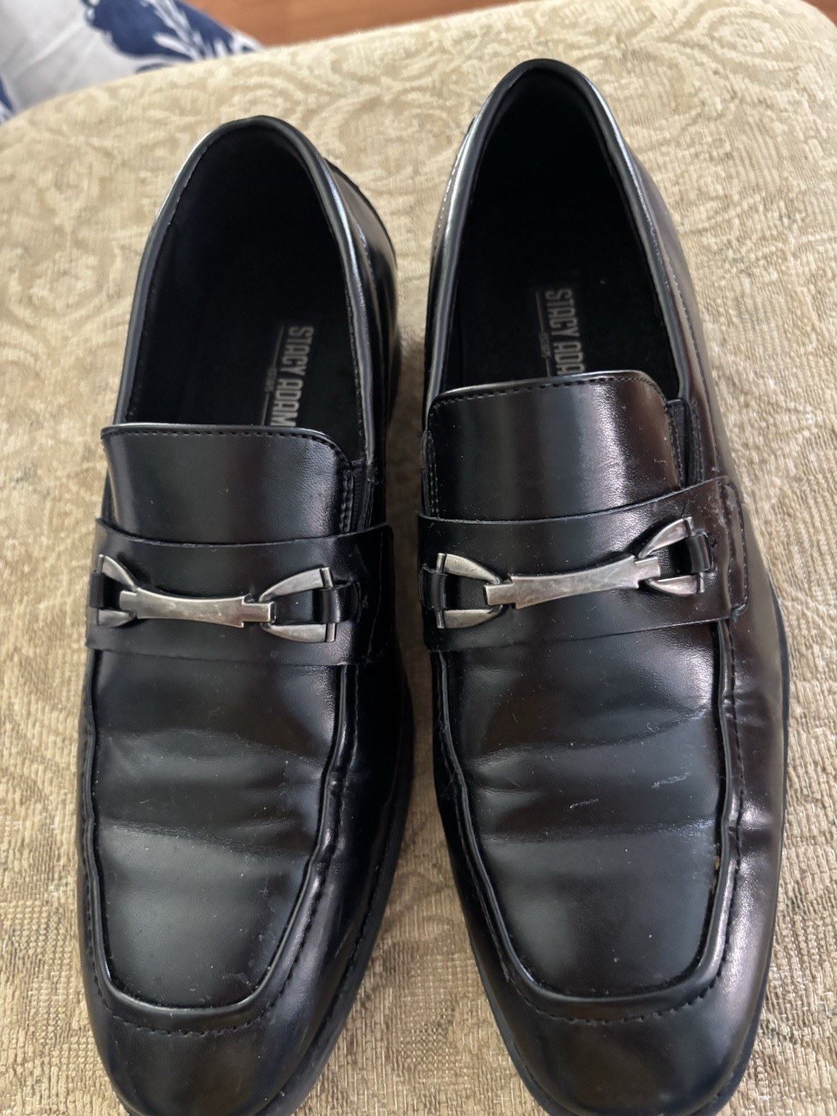 Stacey Adams Black Dress Shoes Boys Size 4 Brand new .  Slip On Kaylor Loafers
