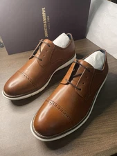 Johnston & Murphy Eaton Cap Toe Tan Leather Men’s Size 9.5 W 592990