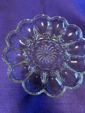 Anchor Hocking Fairfield/Presence 12-Slot 9.75” Clear Glass Deviled Egg Plate