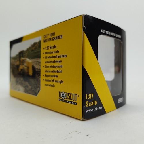 Livellatrice motore NORSCOT CAT 1:87 HO 163H al lavoro (giallo) pressofusa Caterpillar 55437 - Foto 6 di 15