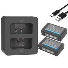 1800mAh BP-SCL5 Battery  Dual Slot Charger For Leica M10 M10-R M10-P Camera